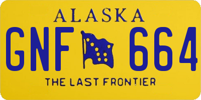 AK license plate GNF664