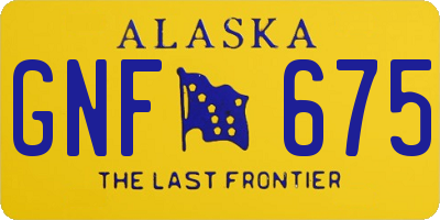 AK license plate GNF675