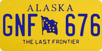 AK license plate GNF676