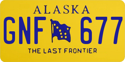 AK license plate GNF677