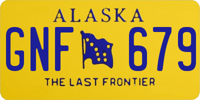 AK license plate GNF679
