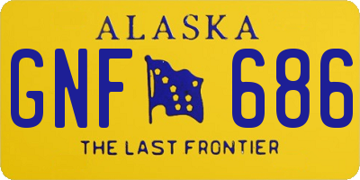 AK license plate GNF686