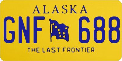 AK license plate GNF688