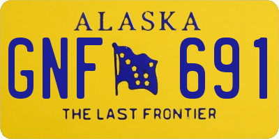 AK license plate GNF691