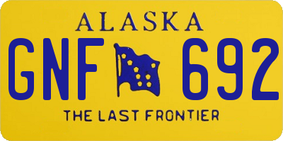AK license plate GNF692