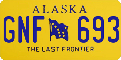 AK license plate GNF693