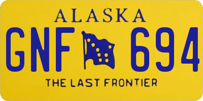 AK license plate GNF694