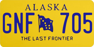 AK license plate GNF705