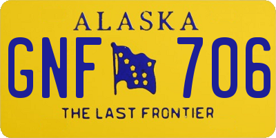 AK license plate GNF706