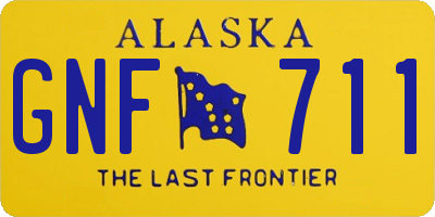AK license plate GNF711