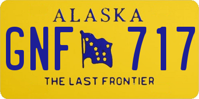 AK license plate GNF717