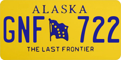 AK license plate GNF722