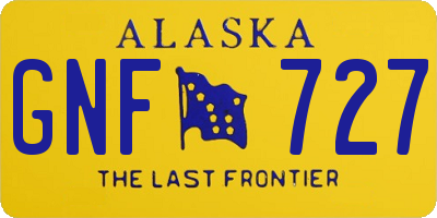 AK license plate GNF727