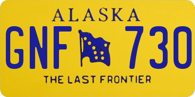 AK license plate GNF730