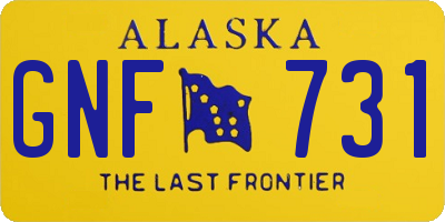 AK license plate GNF731