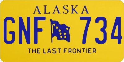AK license plate GNF734