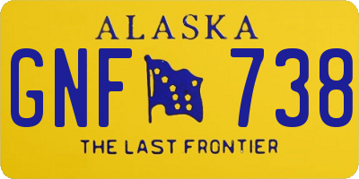 AK license plate GNF738