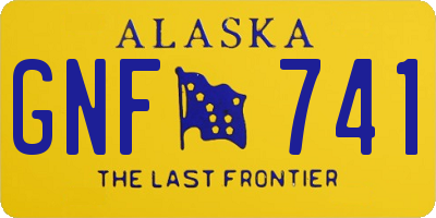 AK license plate GNF741