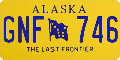 AK license plate GNF746