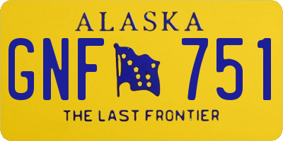 AK license plate GNF751