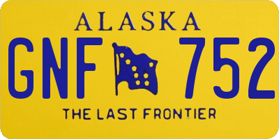 AK license plate GNF752