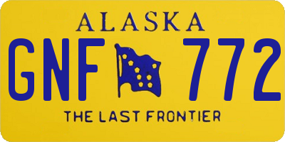 AK license plate GNF772