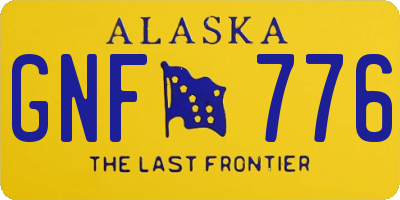 AK license plate GNF776
