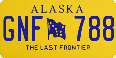 AK license plate GNF788