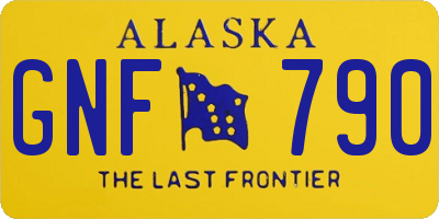 AK license plate GNF790