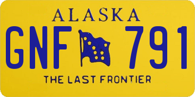 AK license plate GNF791