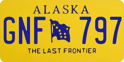 AK license plate GNF797