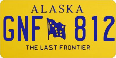 AK license plate GNF812