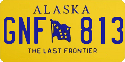 AK license plate GNF813