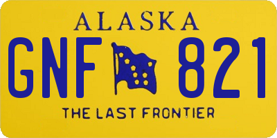 AK license plate GNF821