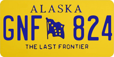 AK license plate GNF824