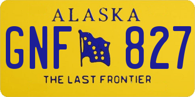 AK license plate GNF827