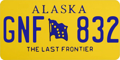 AK license plate GNF832