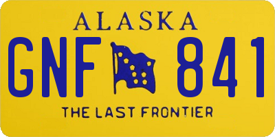 AK license plate GNF841