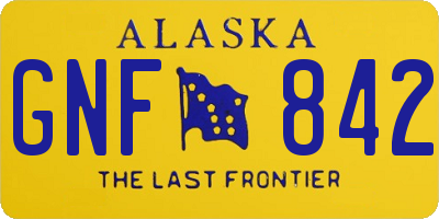 AK license plate GNF842
