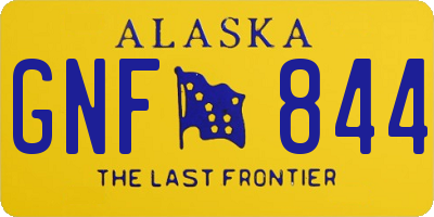 AK license plate GNF844