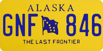 AK license plate GNF846