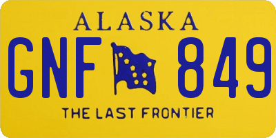 AK license plate GNF849