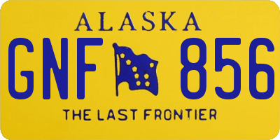 AK license plate GNF856