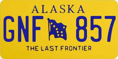 AK license plate GNF857