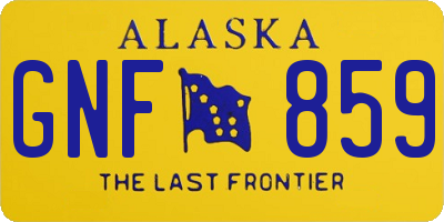 AK license plate GNF859