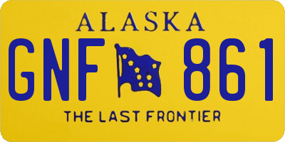 AK license plate GNF861