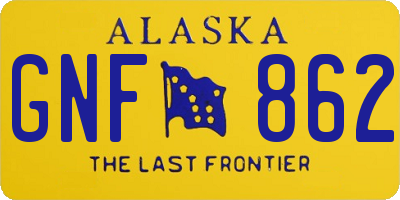 AK license plate GNF862