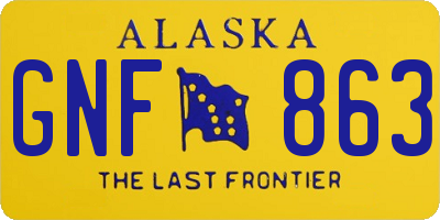 AK license plate GNF863