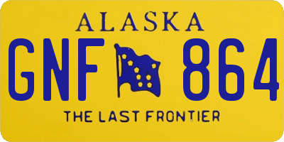 AK license plate GNF864