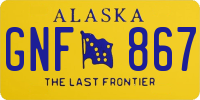 AK license plate GNF867
